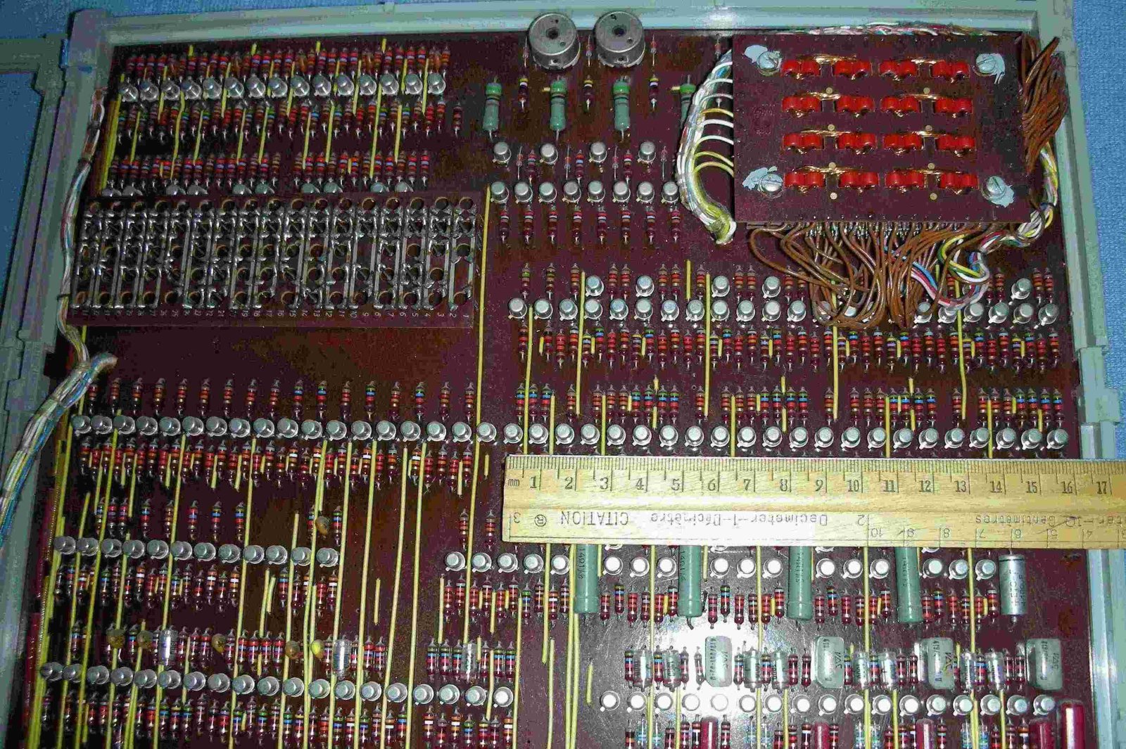 cores: 4 x 8 bit registers on a CPU