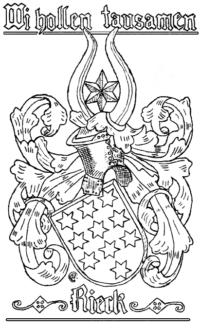 Rieck coat-of-arms b+w