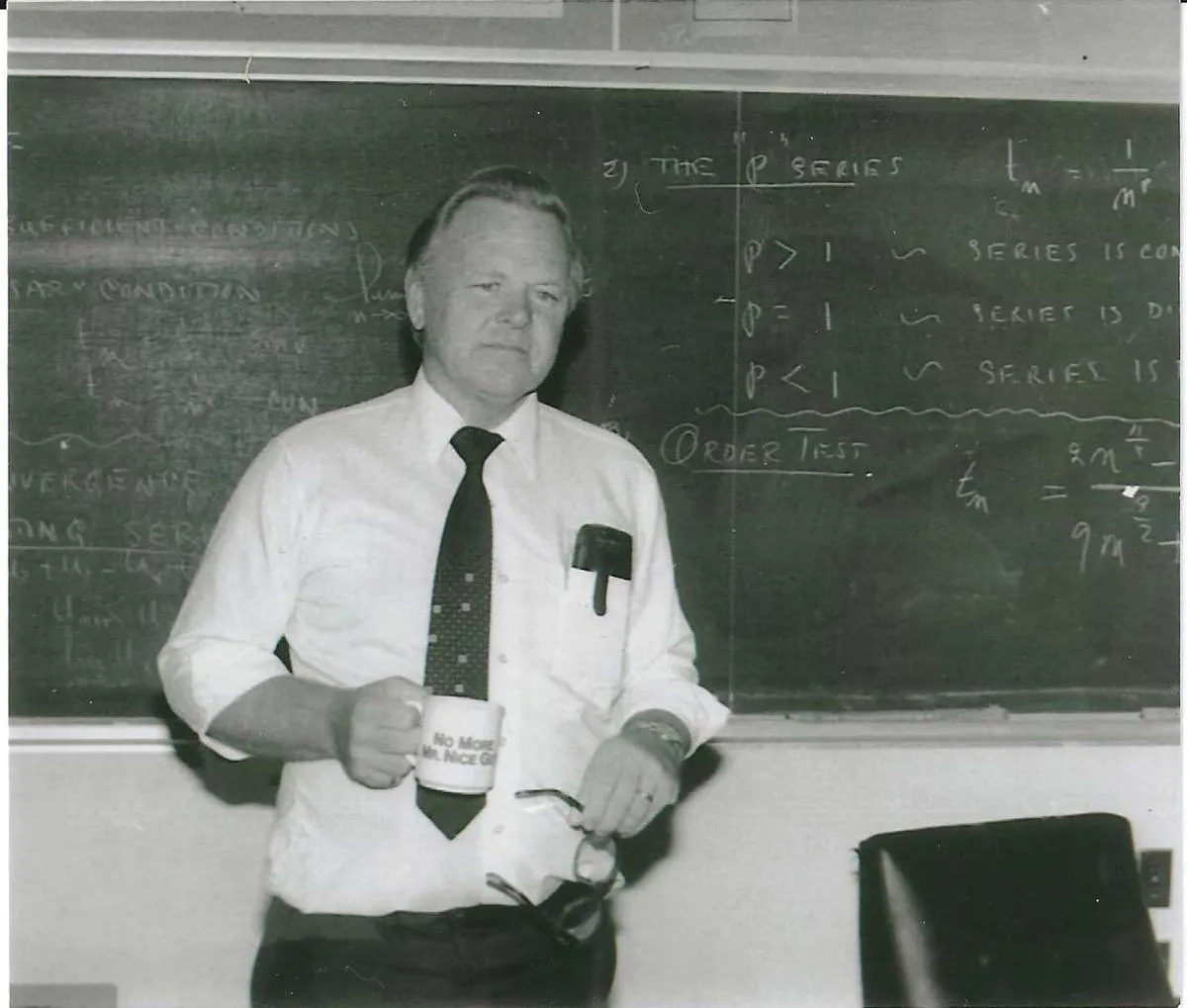 Walter Howard teaching math in 1989